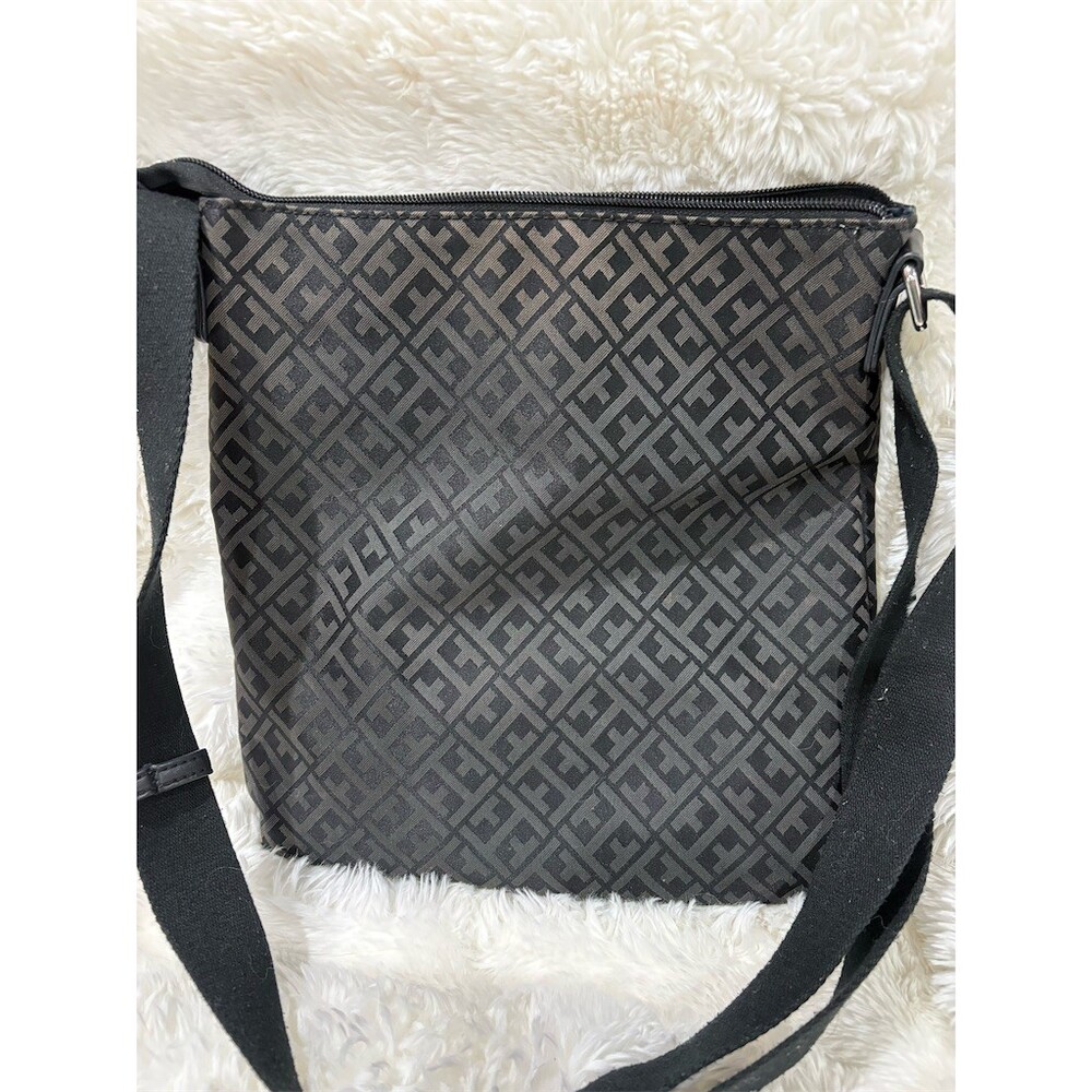 Tommy Hilfiger Crossbody Bag Womens Small Black Monogram Zip 10x11 - Picture 2 of 6